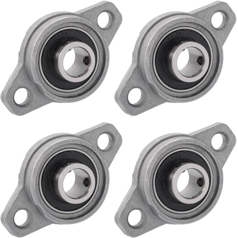 4 Stück Stehlager Mit Rhombischem Flansch, Kissenblocklager, Kugellager Mit Flansch (12 Mm Innendurchmesser)