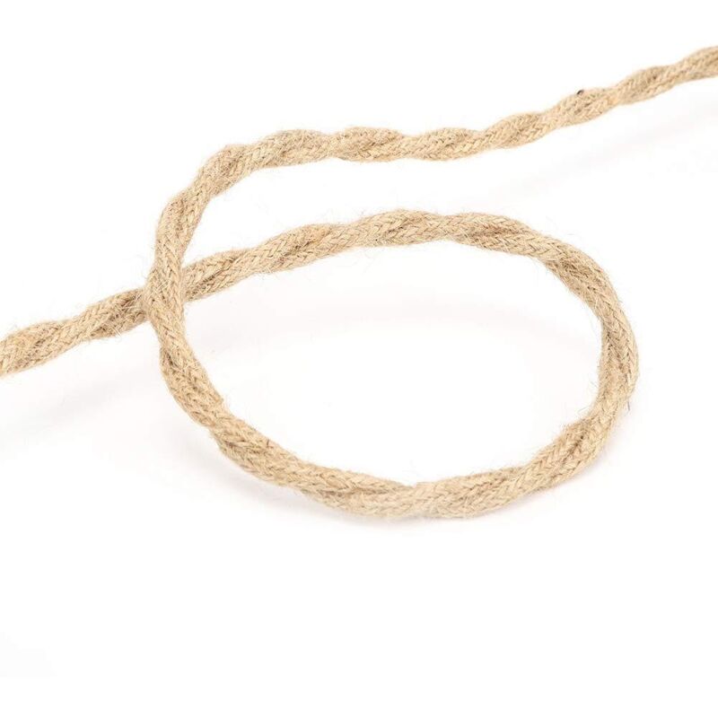Vintage Hanfseil-elektrokabel, Verdrilltes Paar, Elektrisches Kabel, Schnurkabel, Diy-zubehör Für Kronleuchterbeleuchtung (2 Meter / 6,6 Ft)