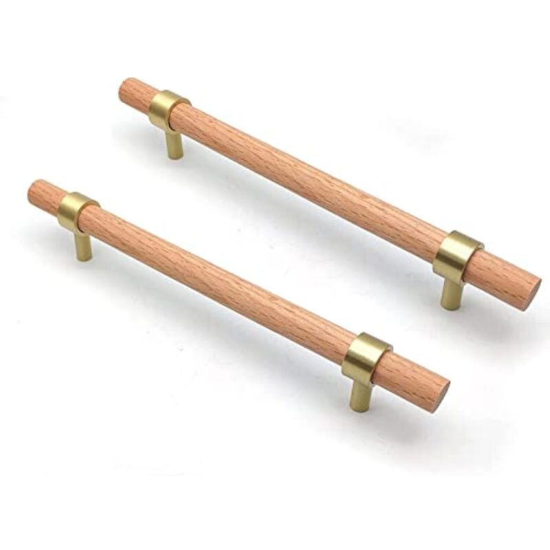 Holzgriff Für Möbel, 6 Stück Holzgriffe – Schrankgriffe Aus Holz, Küchenmöbel-griff Aus Holz, Lochabstand 160 Mm