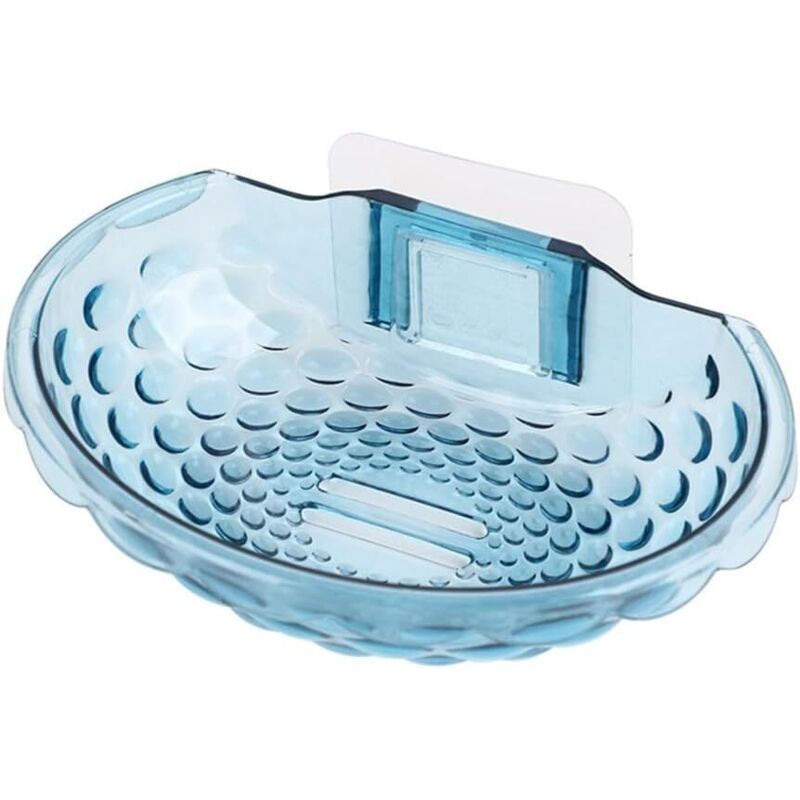 Wandmontierte Seifenschale Für Dusche, Abs-seifenschwammhalter Mit Schnellem Abfluss Und Wasserdichtem Design, Einfache Installation Ohne Bohren, Geeignet Für Bad Und Küche (blau)
