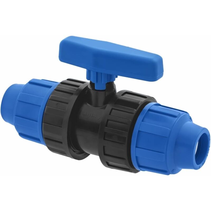 Kugelhahn Für 20 Mm Wasserrohranschlüsse – Pn10 Kompressionsventil 20 Mm – Kugelhahn Kompatibel Mit Polyethylen-rohren Pe80 Und Pe100 – 1 Stück