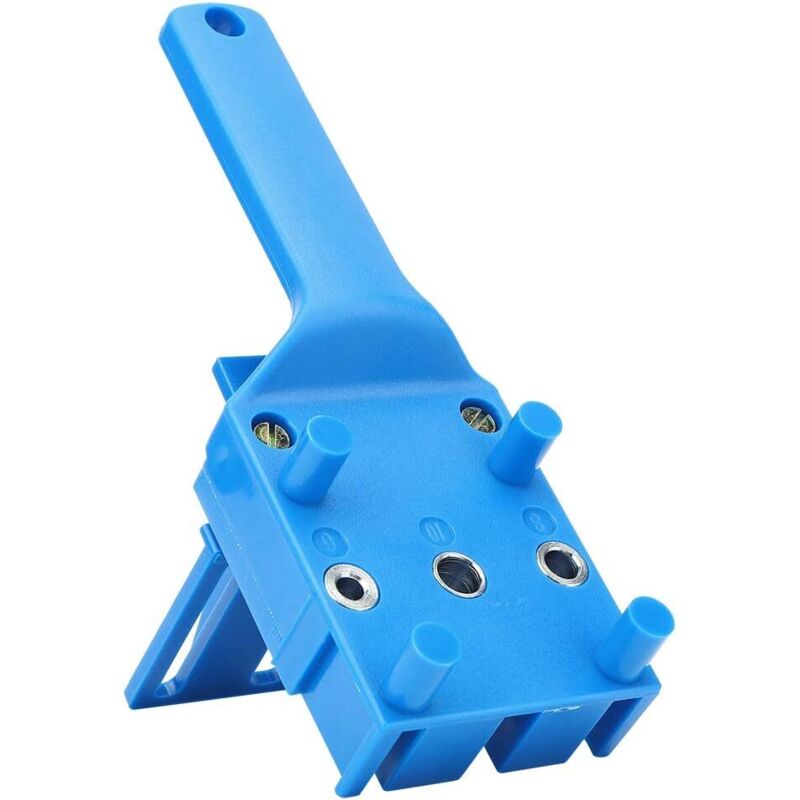 Bohrlochzentrierhilfe, Positionierwerkzeug Für Präzises Holzbohren Im Taschenformat, Diy-bohrwerkzeug Aus Kunststoff In Blau Und Gelb, 200 Mm, 72 Mm, 60 Mm, 26 Mm (blau)