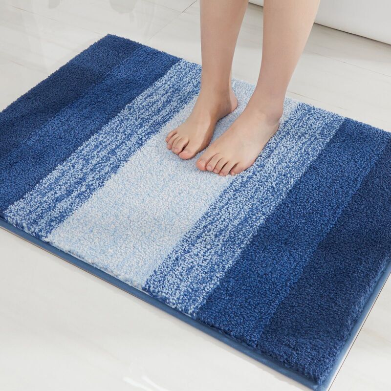 Rutschfester Badteppich 40 X 60 Cm, Blau, Saugfähiger Und Maschinenwaschbarer Duschvorleger, Extra Weicher Badezimmer-teppich