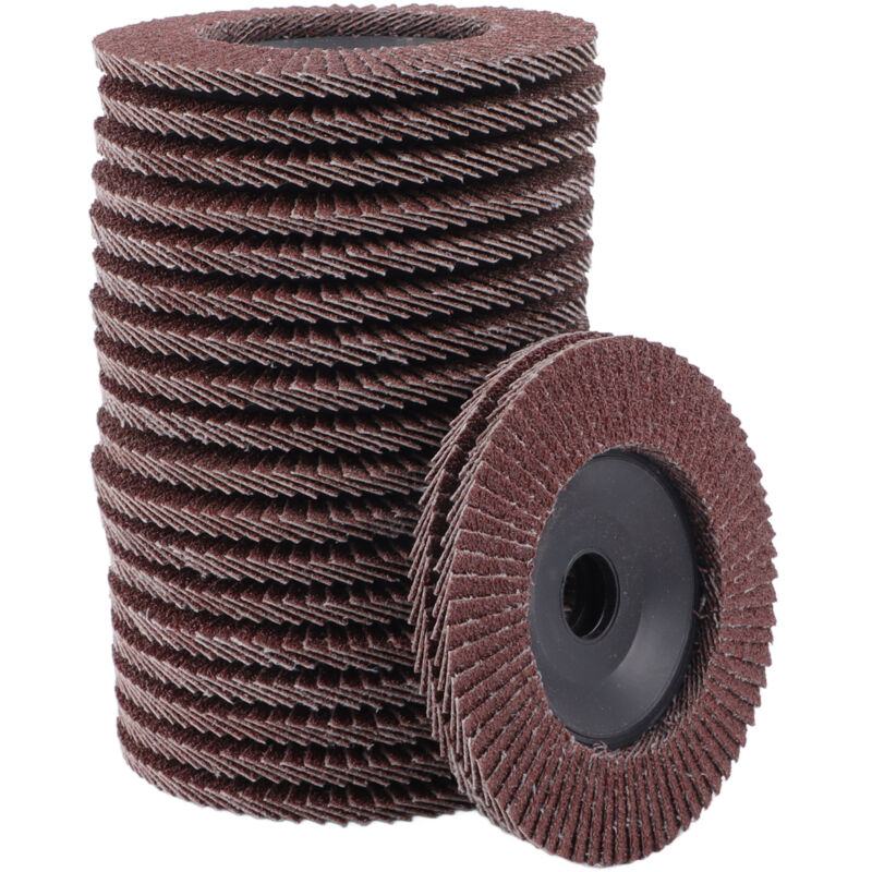 20er-pack Lamellenschleifscheiben Ø 100 Mm X 16 Mm, Körnung 80 – Für Winkelschleifer – Für Metall, Holz Und Aluminium – Schneller Wechsel