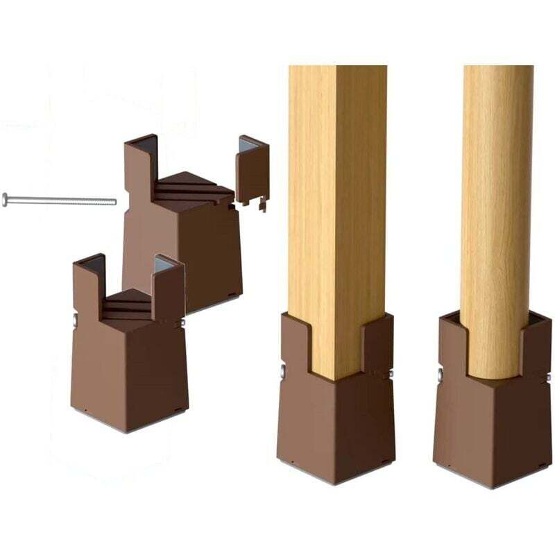 4er-set Verstellbare Bettklötze 22–42 Mm – Massiver Stahl – Höhe 5 Cm – Tragkraft 500 Kg – Für Braune Möbelfüße