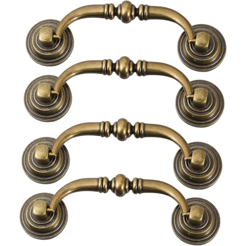 4 Stück Schubladengriffe Im Europäischen Und Amerikanischen Stil, Langlebige Und Elegante Möbelzubehör-griffe Im Vintage-look Für Schränke Und Kommoden, Antik-bronze-finish