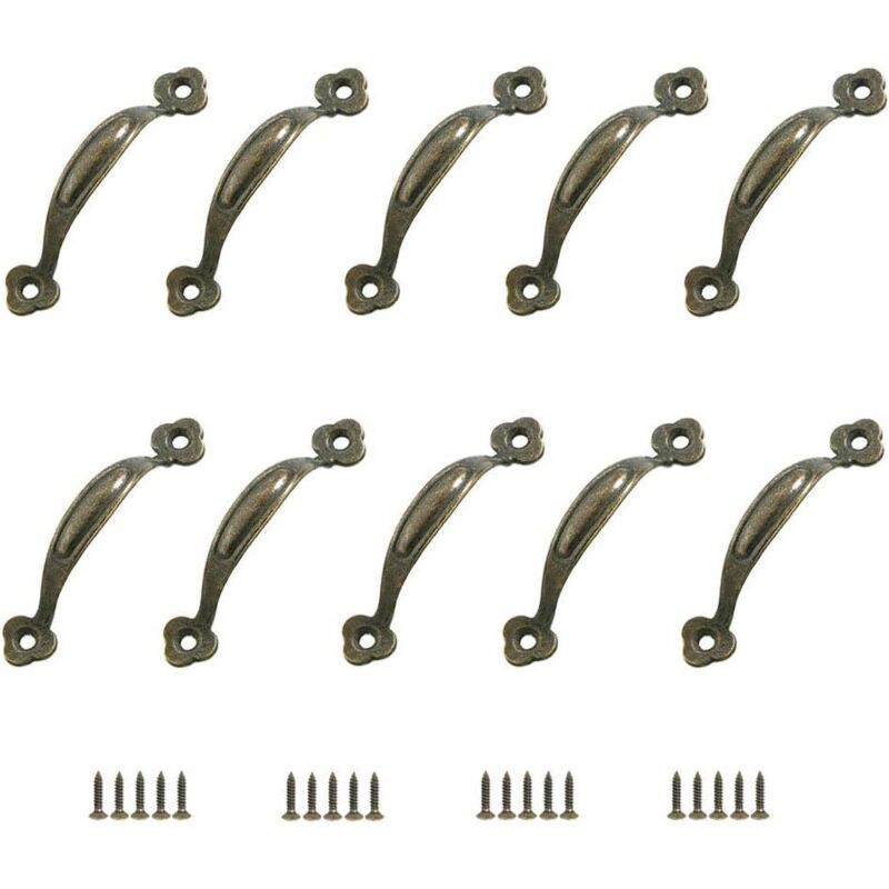 10er-set Retro Möbelgriffe Aus Zinklegierung – Lochabstand 80 Mm – Korrosionsbeständige Oberfläche – Für Schubladen Und Schranktüren