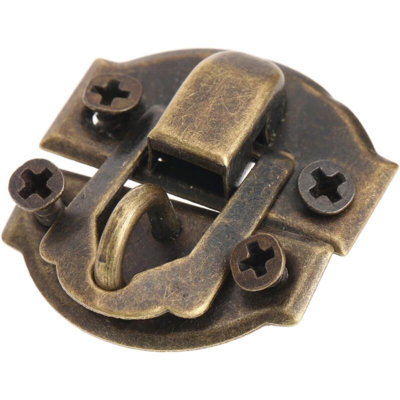 10 Stück Vintage-verschlüsse, Riegel, Schloss, Verschluss, Verriegelungen, Geprägte Türfallen, 27 X 29 Mm, Für Schmuckkästchen Usw.