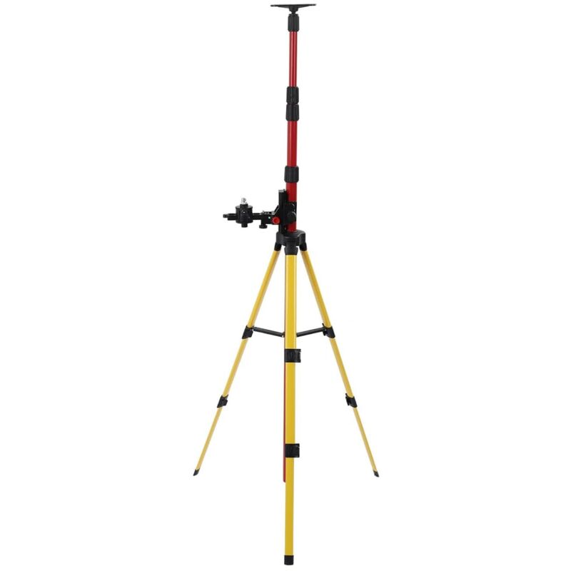 Stativ Für Laser-nivelliergerät 114 Bis 388 Cm – Edelstahl – Teleskopstütze Kompatibel Mit 5/8 Und 1/4 Zoll – Schnelle Installation