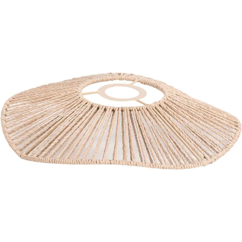 2er-set Lampenschirm Aus Geflochtenem Rattan, Runder Rattan-lampenschirm Für Kronleuchter, Lampenabdeckung Für Esszimmer, Gelb