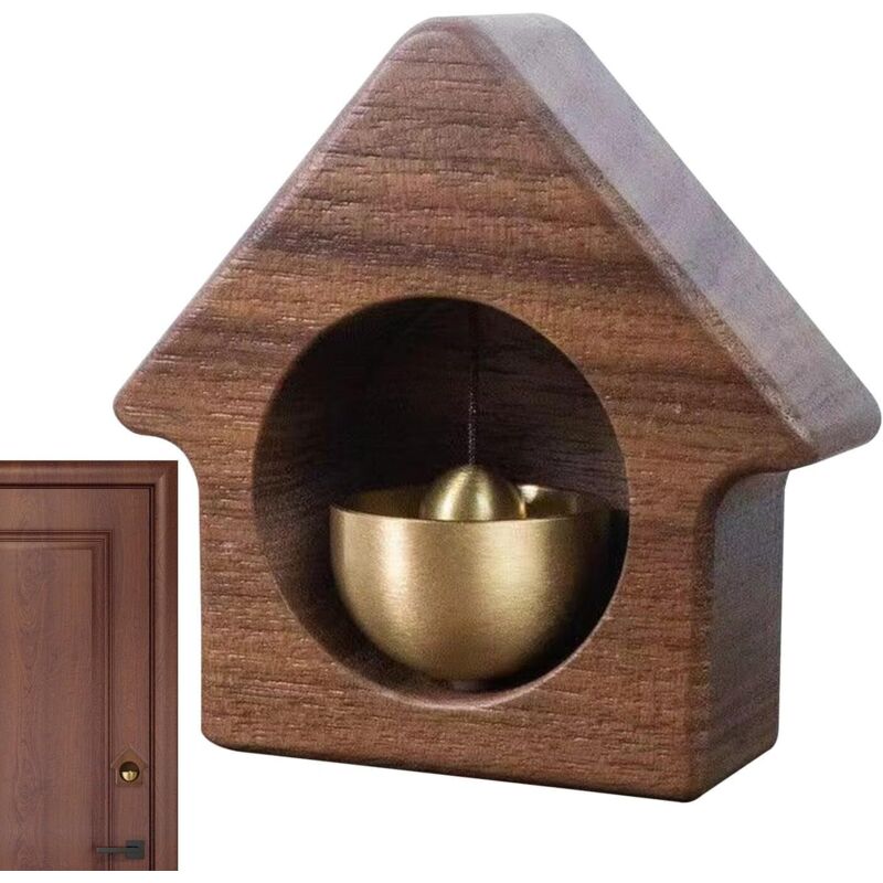 Kleine Türklingel, Tür-glockenspiel. Hölzerne Händlerglocke Mit Magnet Und Messingglocke, Japanische Windspiele, Handgebundene Türverzierung