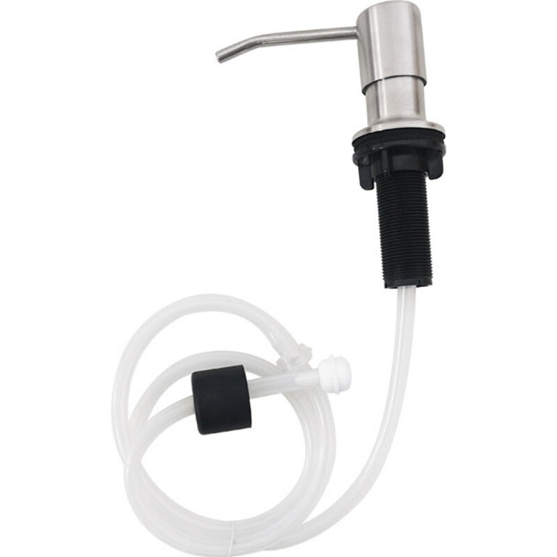 Edelstahl-seifenspender, 360° Drehbare Desinfektionsmittelpumpe, Flüssigseifen-, Geschirrspül- Und Handgel-dispenser (1 M Flexibler Schlauch, Gebürsteter Edelstahl)