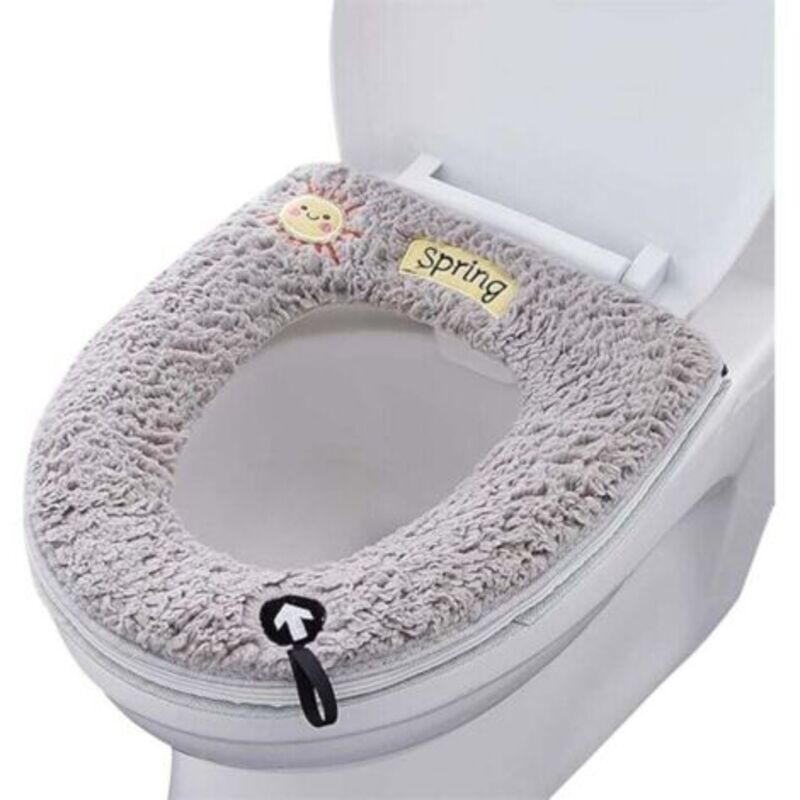 2-teiliges Set (43x37 Cm) Ausziehbarer Wc-sitz, Grau, Weicher Und Abwaschbarer Toilettensitz, Passend Für Die Meisten Toilettenmodelle