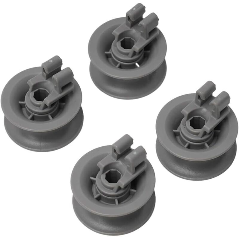 4er-pack Rollen Für Den Oberen Geschirrspülerkorb, Kompatibel Mit Bosch, Metall, Grau