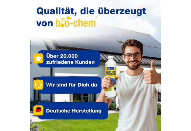 bio-chem Solar- und PV Photovoltaik-Reiniger - 1 L Konzentrat 1:20 verdünnbar Reinigungskonzentrat
