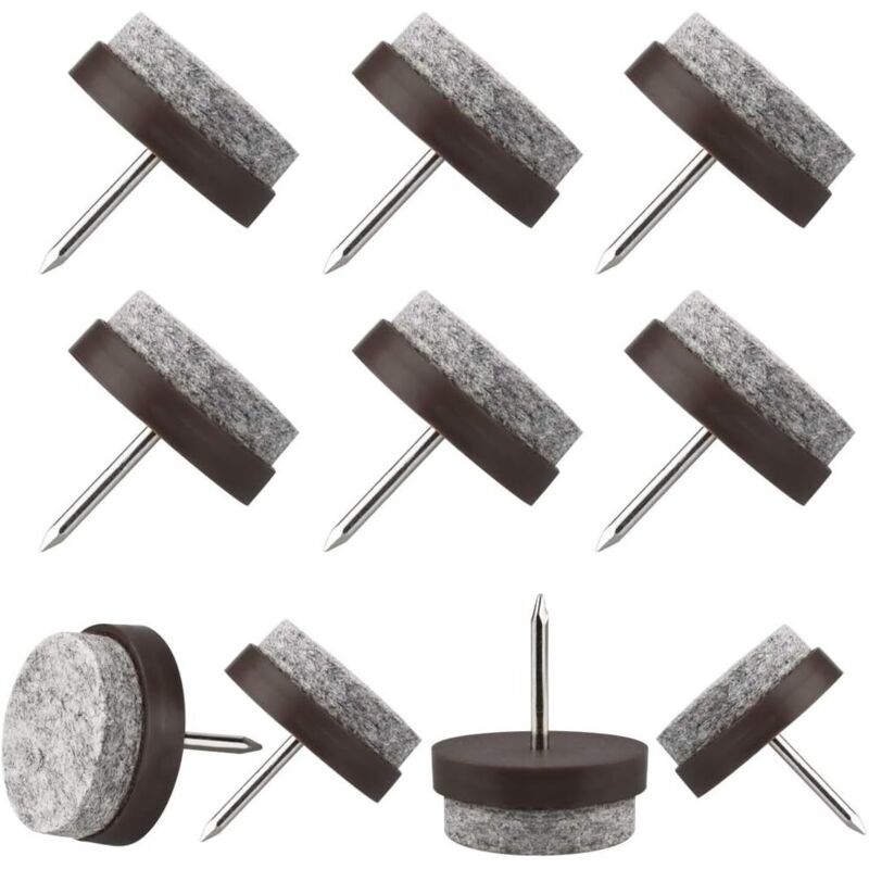 50 Stück Filzgleiter Für Stühle, 21 Mm, Filzgleiter Mit Nagel, Runde Möbelgleiter Aus Filz