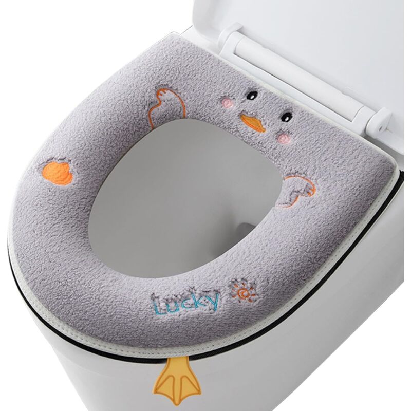 Toilettenbrillenbezug, Universelle Toilettenbrillenkissen Mit Reißverschluss, Antibakterielles, Wasserdichtes Toilettenbrillenkissen Aus Leder Mit Griff