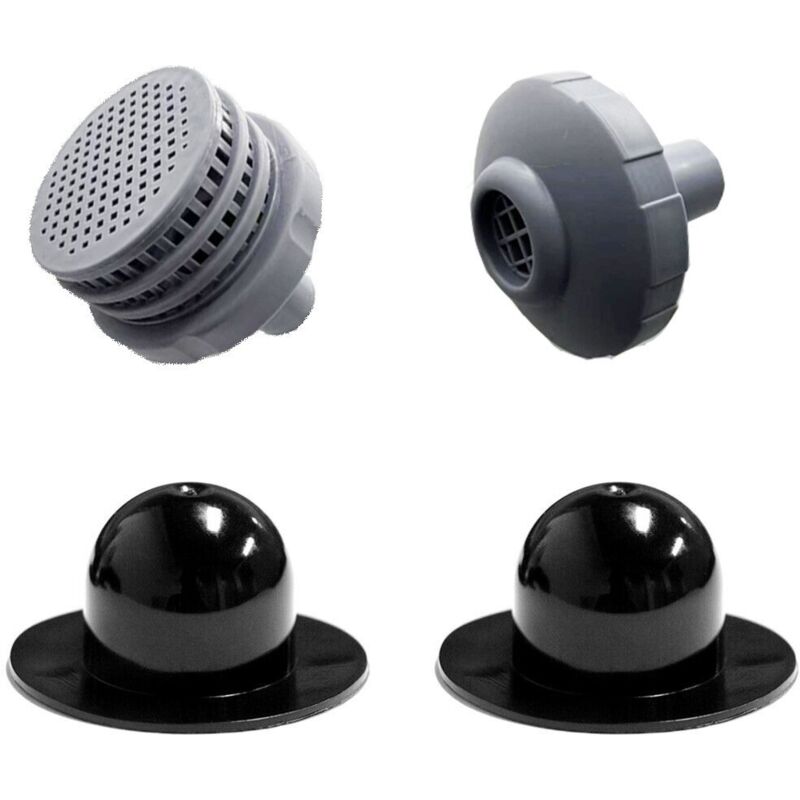 Ersatzteil-set Für Aufstellpool – 2 Universelle Stopfen – Auslassfilter 3,2 Cm – Wassereinlaufdüse 3,2 Cm – Langlebiges Pvc