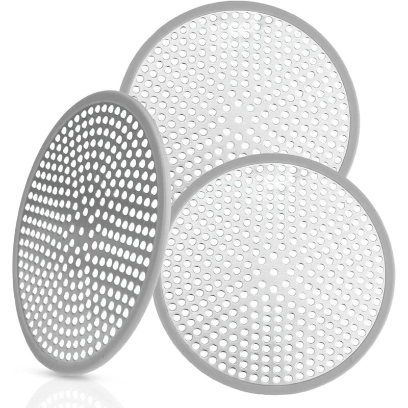 3 Stück Haarfangsieb Für Dusche, Duschablauf Sieb 118 Mm/4,65 Zoll, Duschgitter, Haarsieb Für Badewanne, Abdeckgitter Gegen Haare Für Badewanne, Für Küche Und Badezimmer