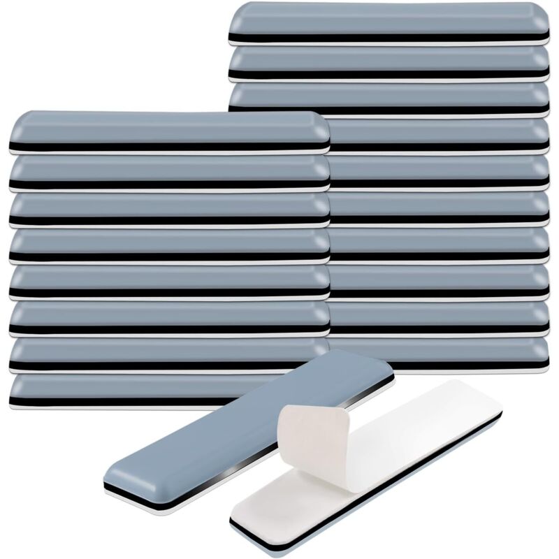 20 Stück Selbstklebende Ptfe-gleitpads, Teflon-möbelgleiter Zum Bodenschutz, Grau (75x15 Mm)