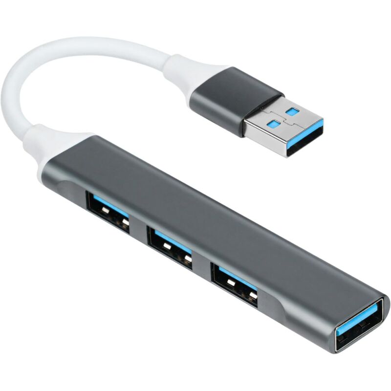 Hub Usb 3.0 Mit 4 Anschlüssen, Ultraschlanker Daten-hub, Usb 3.0 Verlängerungskabel Für Hochgeschwindigkeits-datenübertragung Für Macbook, Usb-sticks, Notebooks, Laptops, Externe Festplatten Usw.