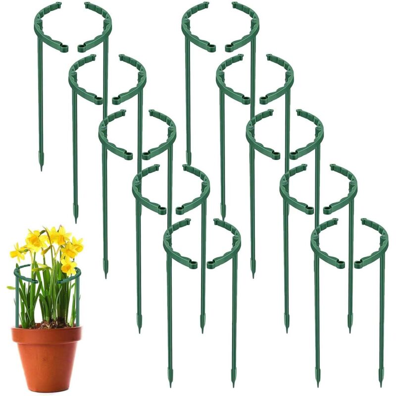 Pflanzenstützen Für Zimmerpflanzen, 20er Pack, Runde Und Wiederverwendbare Stützen, Geeignet Für Rosen, Pfingstrosen, Lilien Und Kletterpflanzen.