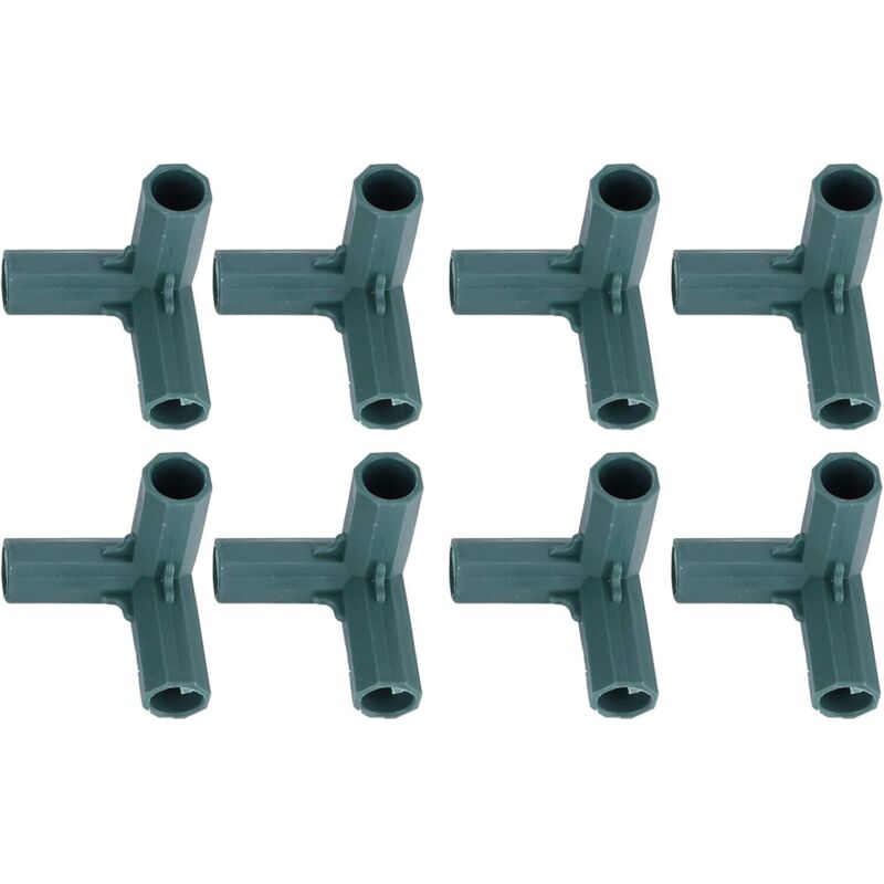 8 Stück 3-wege-gewächshausrahmen-verbinder, 16 Mm Eckverbinder Für Gartenrahmen, Gewächshauszubehör Für Gartengewächshäuser, Rasenabzäunung