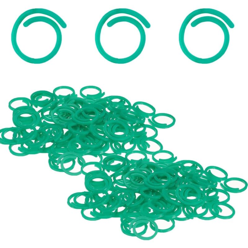 Set Mit 200 Pflanzenklammern Für Kletterpflanzen – Gedrehte Ringe Für Haus, Büro, Garten Und Gewächshaus