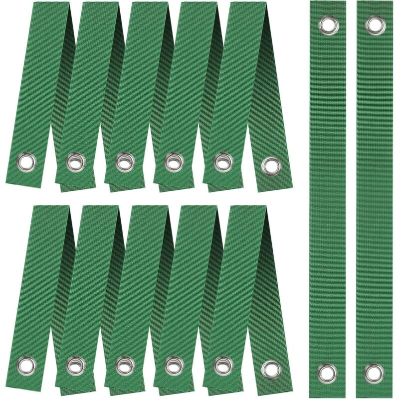12er Set Baumbinder, Pflanzenbinder, Gartenbindungen Zum Anbinden, Stützband Mit Ösen, Baumstamm-befestigungsband, Nylon-baumriemen, Wetterfeste Baumgurte