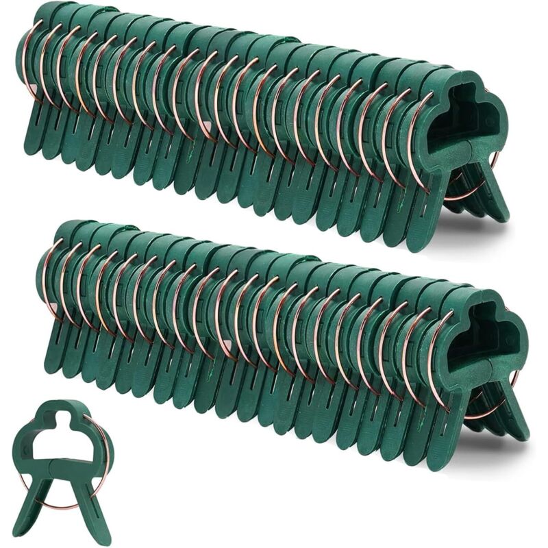 50 Pflanzenstützclips, Wiederverwendbare Clips Für Tomaten Und Kletterpflanzen, Gartenclips Zum Befestigen Von Rosen Und Tomaten