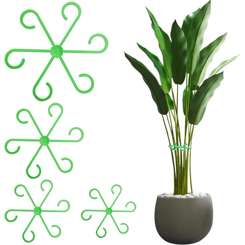 Pflanzenstützen-set – 8 Zimmerpflanzenstützen – Kletterhilfe Für Monstera Und Pflanzenstützen – Pflanzstäbe Für Zimmerpflanzen, Stauden Und Blumen (4 Stück, Grün)