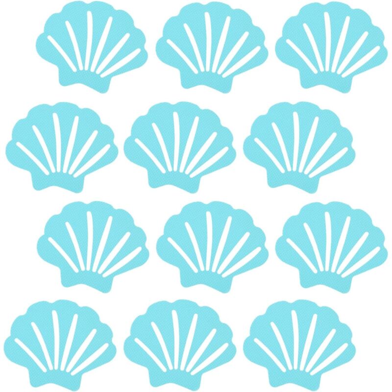 7,7 X 9 Cm Set Aus 12 Rutschfesten Aufklebern In Muschelform Für Badezimmer, Badewanne, Pool, Boot, Boden Und Treppen