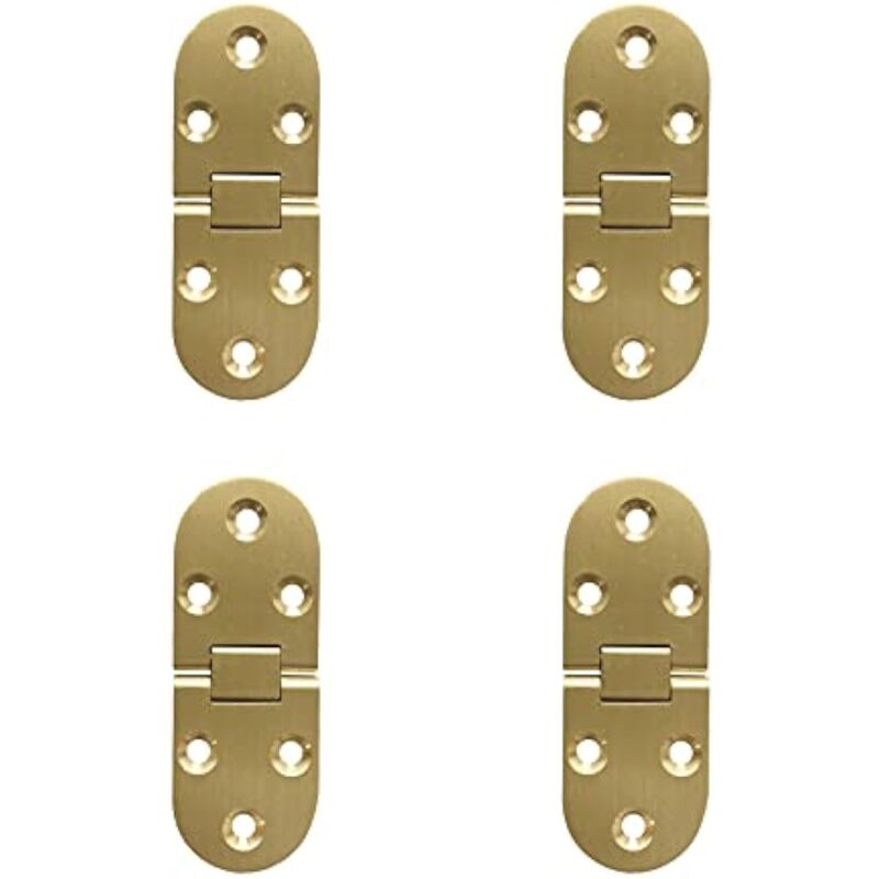 180-grad-klapp-scharniere Aus Messing, Abgerundete Kante, Mit Schrauben, Für Klapptische, Möbel, Schranktüren, Holzkisten, Rostfrei, Poliertes Kupfer, 4er-pack