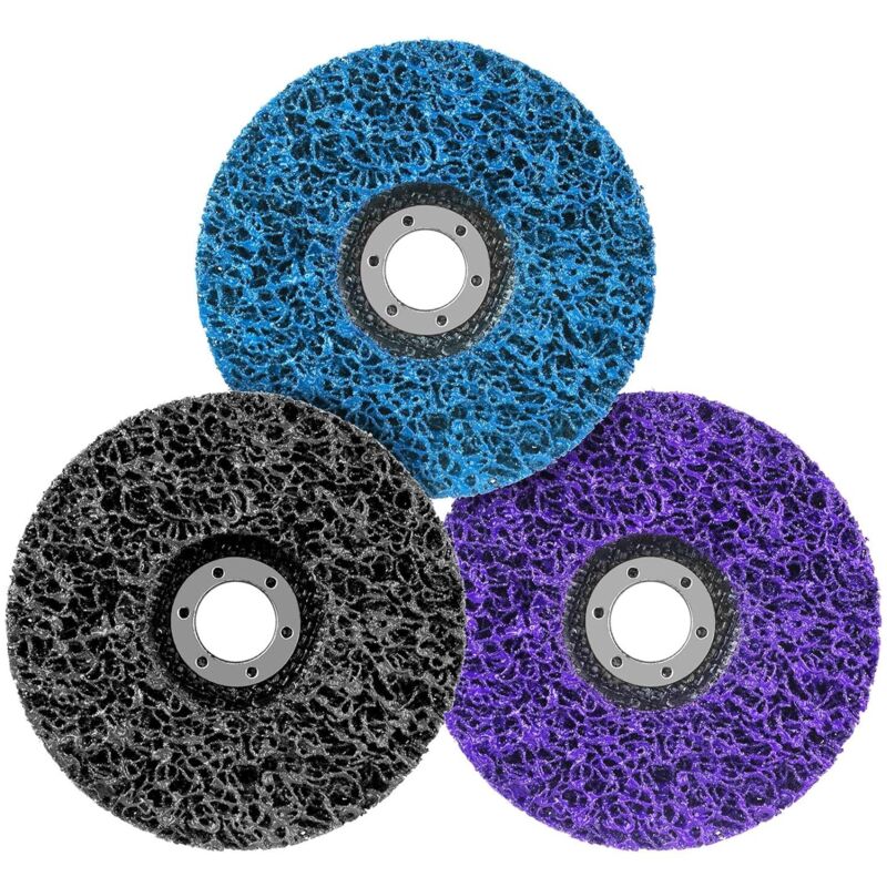 Set Aus 3 Csd-scheiben - 125 Mm - Reinigungsscheiben - Grobe Reinigungsscheibe - Nylon-gewebescheibe - Farbentfernung Für Winkelschleifer