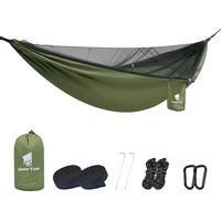 Außen-hängematte Mit Moskitonetz, Tragfähigkeit Von 300 Kg Für Camping, Wandern, Survival, Reisen Und Garten