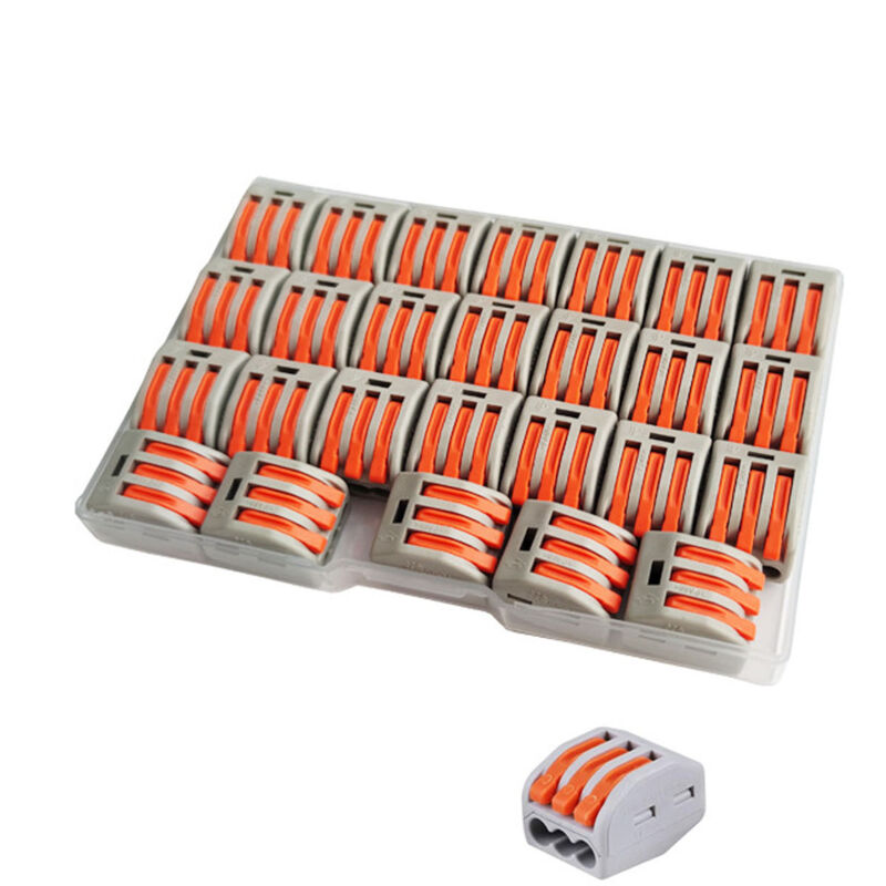 Satz Mit 26 Schnellanschlussklemmen Mit Hebel – Kompakte Kabelschuhe Für Drähte Von 0,2 Bis 4 Mm² – Schnelle Und Sichere Installation