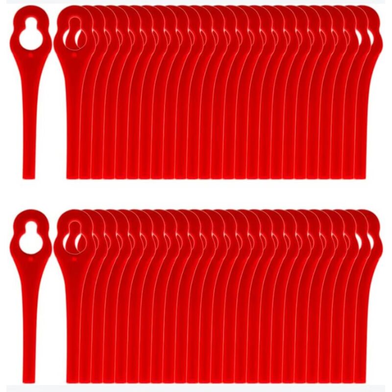 Promotion 100 Stück Ersatz-kunststoffklingen Für Rasenkantenschneider, Rasenmäherklingen, Kabellose Freischneider-ersatzklingen Für Garten Und Rasen (l83 Rot)
