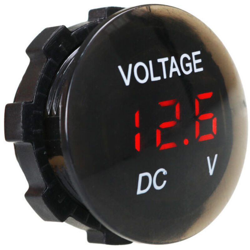 Wasserdichtes Voltmeter, Mini-spannungsprüfer Mit Digitaler Anzeige Dc 12v-24v Led-tester Für Auto Motorrad Pkw Lkw Wohnmobil (rot)