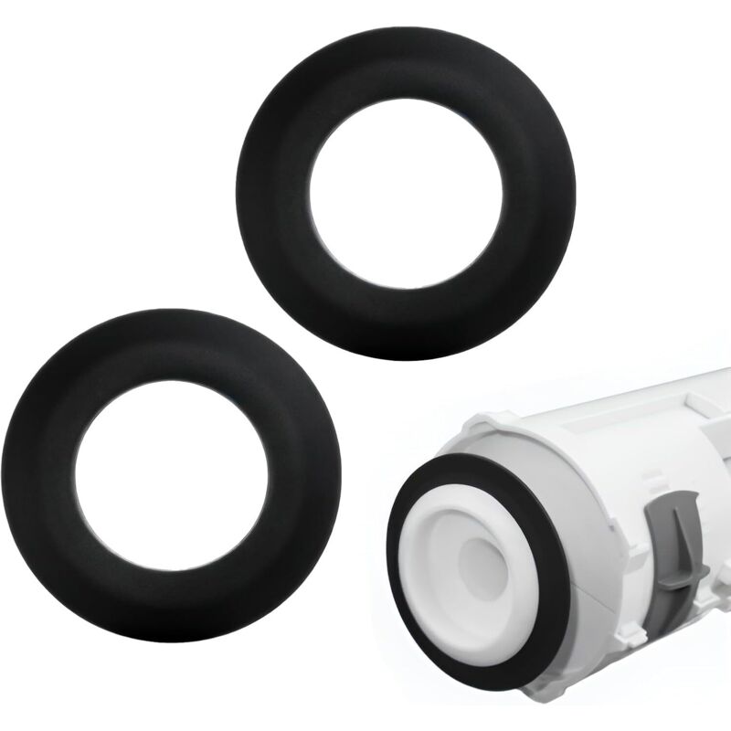 2 Stück Dichtungen Für Wc-spülkasten Kompatibel Mit Siamp Optima 49 50, 72 Mm X 45 Mm Ventil-dichtungen Aus Silikon Als Ersatzteil 34490507 (schwarz)