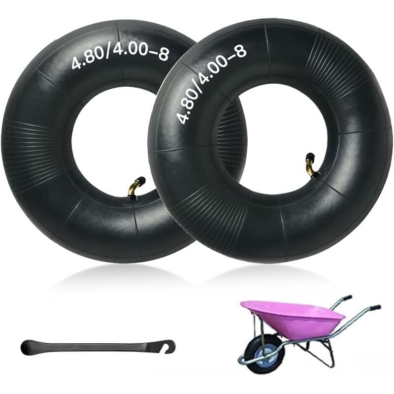Schlauch Für Anhänger, Schwarze Gummischläuche Für Handwagen, Für Schubkarren, Einrad-rasenmäher, Gartenwagen Und Scooter (4.80/4.00-8)