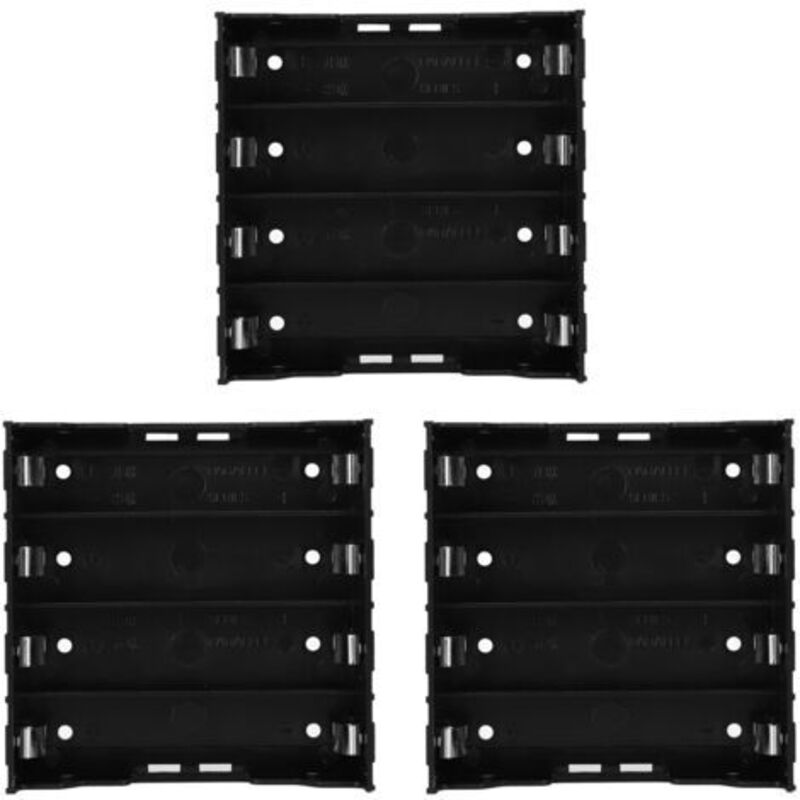 3-teiliges Multifunktionales Diy-batteriegehäuse Mit 4 Steckplätzen, 3,7 V, Für 18650-akkus, Mit Pins