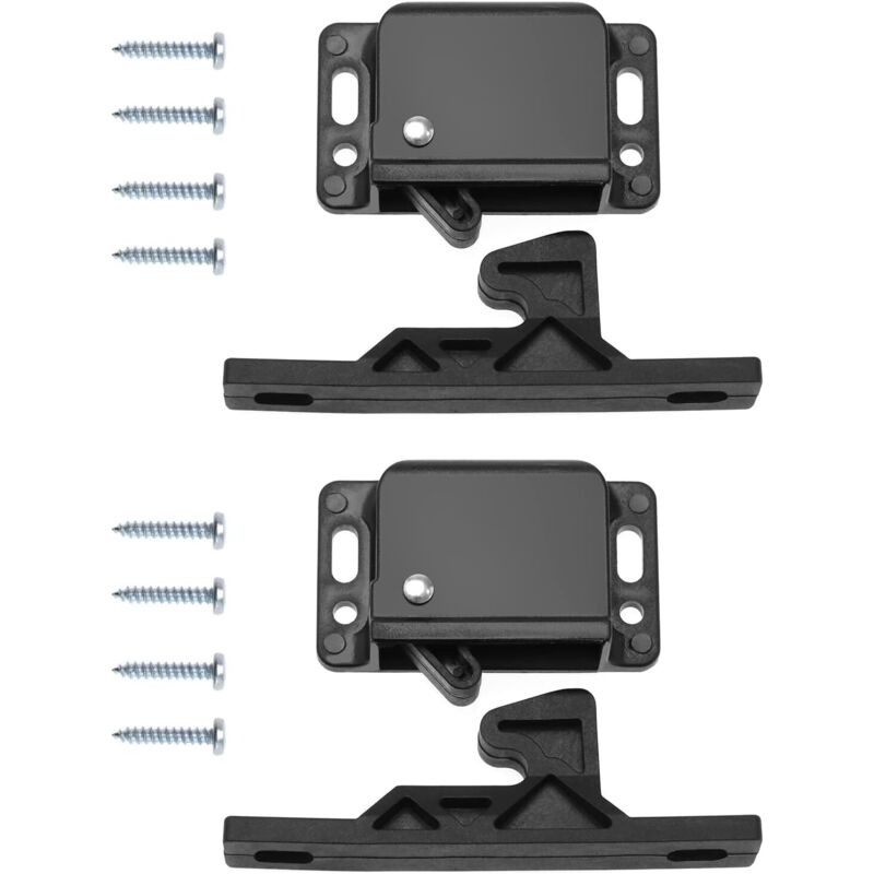 2er-set Schranktür-verschlüsse – Kunststoff Und Metall – Zugkraft 4,5 Kg – Für Wohnmobile, Zuhause, Küche, Schubladen