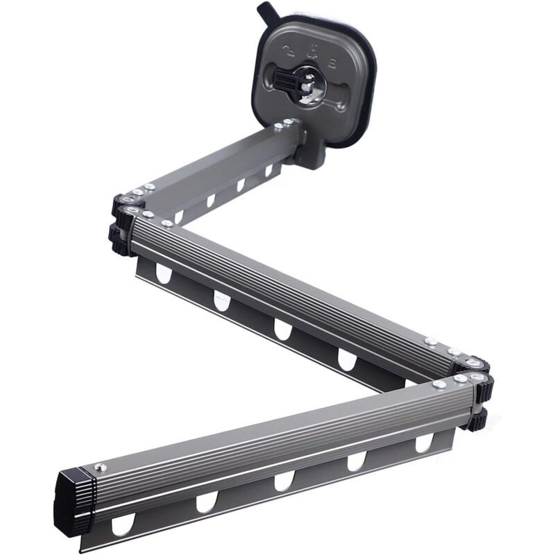 Einziehbare Wäscheständer Für Die Wand – 360° Drehbar – Aluminiumlegierung – Klappbar Für Balkon, Waschküche, Badezimmer – Trägt Schwere Kleidung