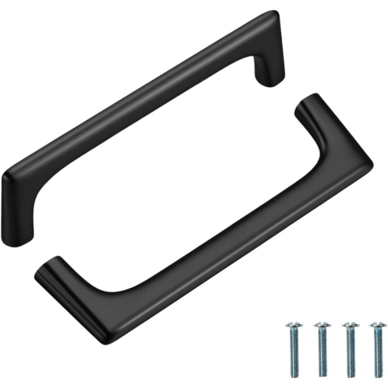 2 Stück Küchenmöbelgriff Schwarz, 128 Mm Küchenmöbelgriff, Trapezförmiges Design, Küchentürgriff, Türgriffe Für Küchenschränke, Für Die Inneneinrichtung