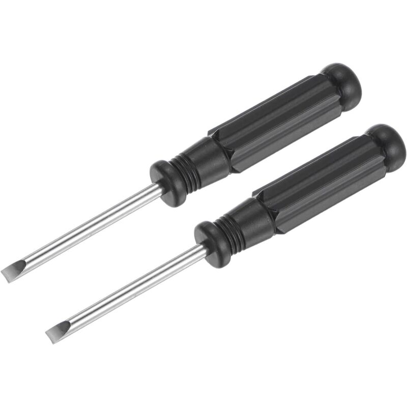 Mini-schlitzschraubendreher, 4,0 Mm Flacher Kopf Mit Schwarzem Griff Für Kleine Haushaltsgeräte, 2 Stück