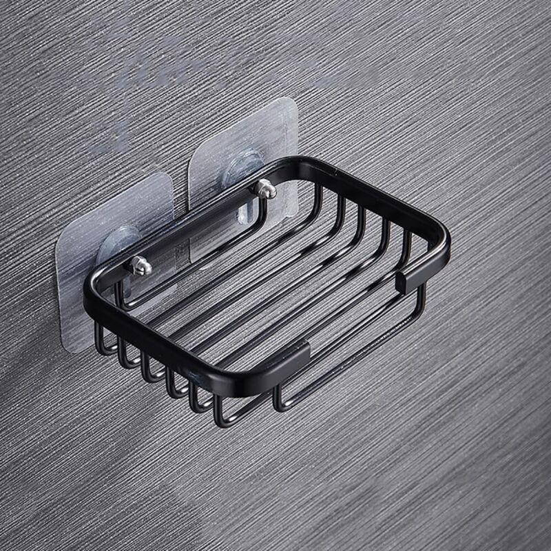 Seifenspender Für Badezimmer, Wandmontierter Geschirrspüler Aus Edelstahl Für Dusche Und Bad – Selbstklebender Duschspülbecken-seifenständer, Schwammhalter, Seifenkorb (schwarz)