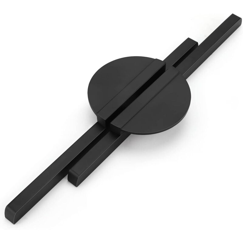2er-set Möbelgriffe Schwarz – Lochabstand 128 Mm – Aluminiumlegierung – Länge 230 Mm – Halbkreisform – M4-schrauben Enthalten
