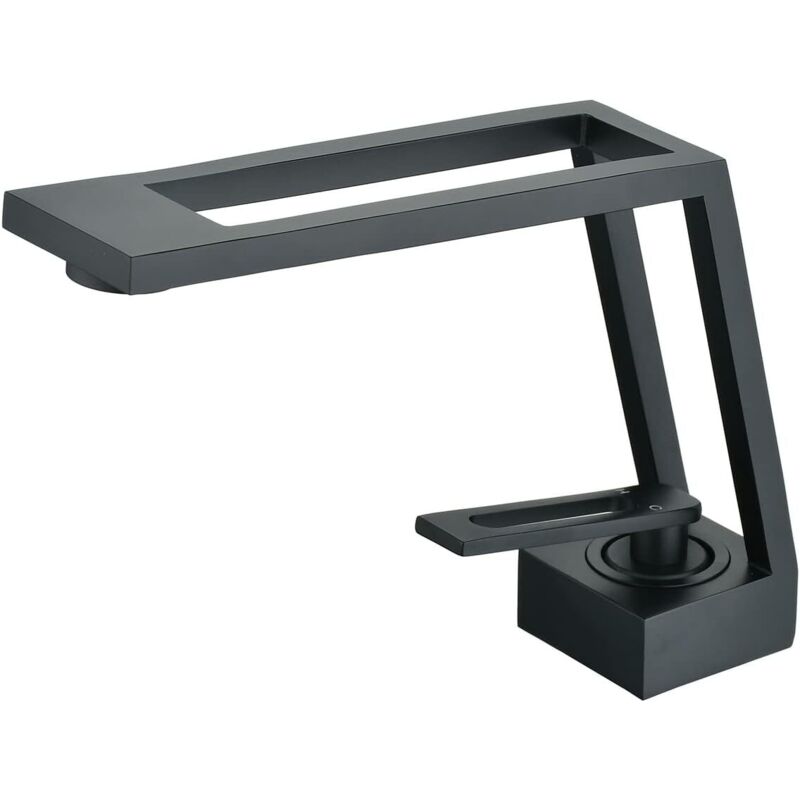 Design-kreatives Waschbeckenarmatur Aus Schwarzem Matt-monobloc