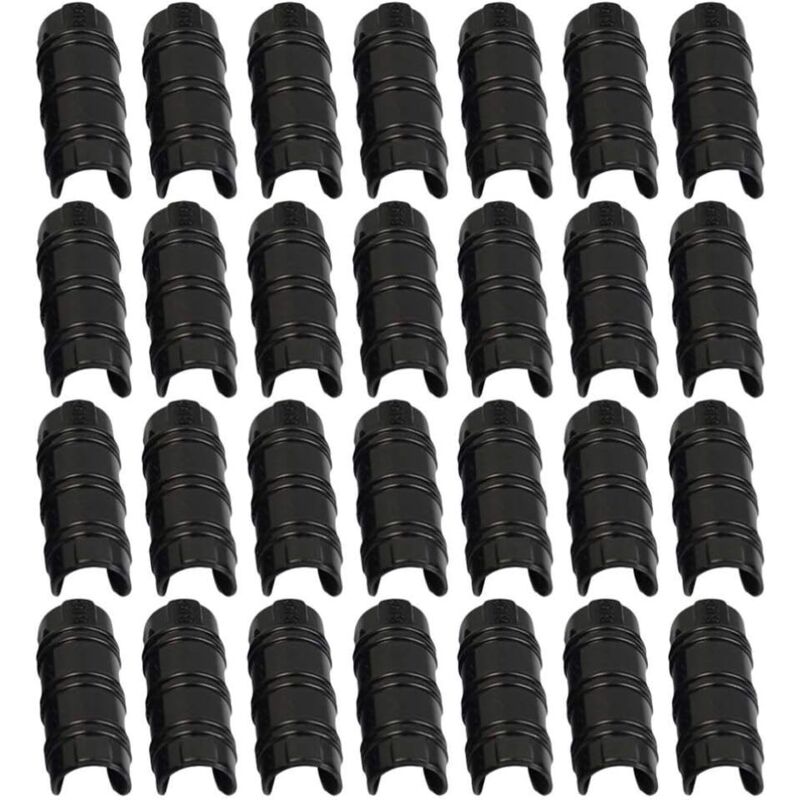 30 Stück Schlauchklemmen Pflanzenabdeckung Tunnelnetz Bügel Clips Klemmen Für Schattierungsfolie Stängelclip Für Gewächshäuser Rahmen Unterstände (schwarz)