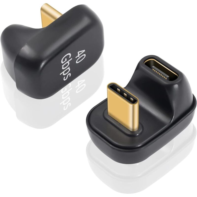 2er-pack Usb-c-adapter 40 Gbps, Usb-c-verlängerungskabel Männlich Auf Weiblich, Unterstützt 8k@60hz Und 10w, Kompatibel Mit Thunderbolt 3/4 Und Usb-typ-geräten